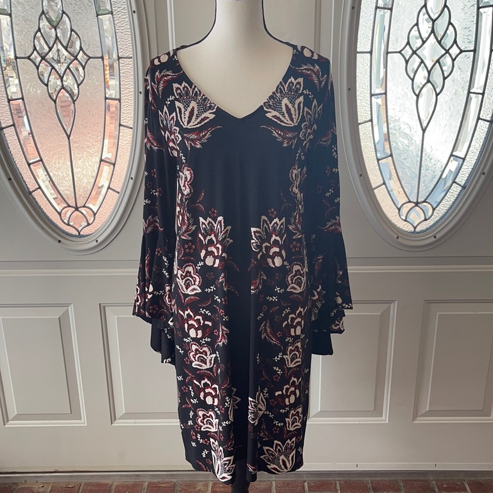 Black floral dress